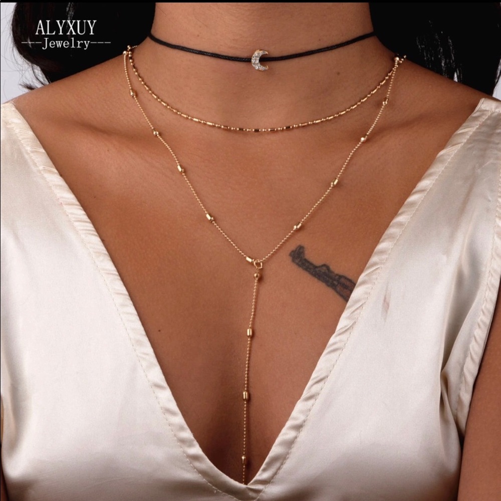 ◾️Tri-gold necklace